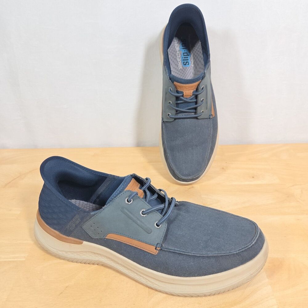 Skechers Men's Sz 14 Slip-Ins RF Hasting Niko Sneakers Shoes Casual Navy Loafer